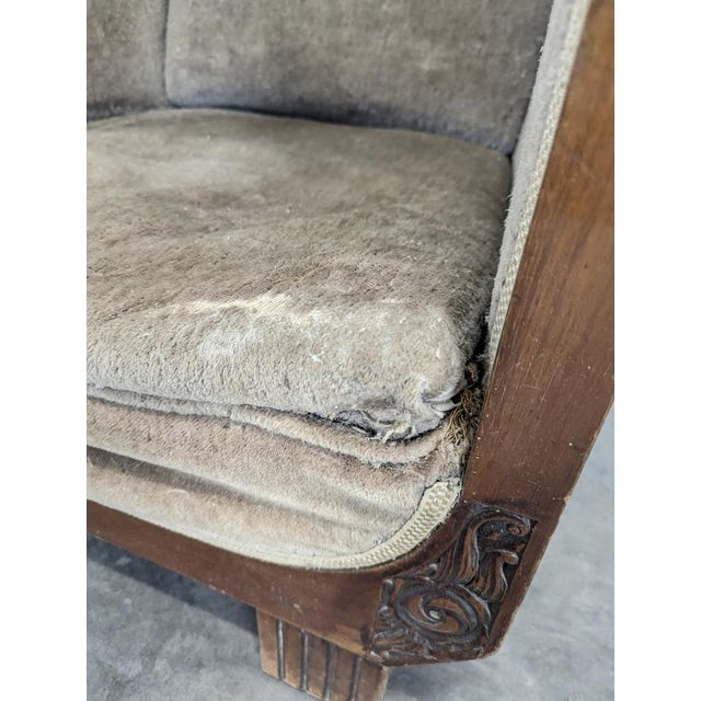 Art Deco Mahogany Lounge Chair For Sale - Image 6 of 9