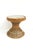 A round wicker and glass drinks side table with hourglass shape, Bohemian design, circa mid-20th century. Table is a...