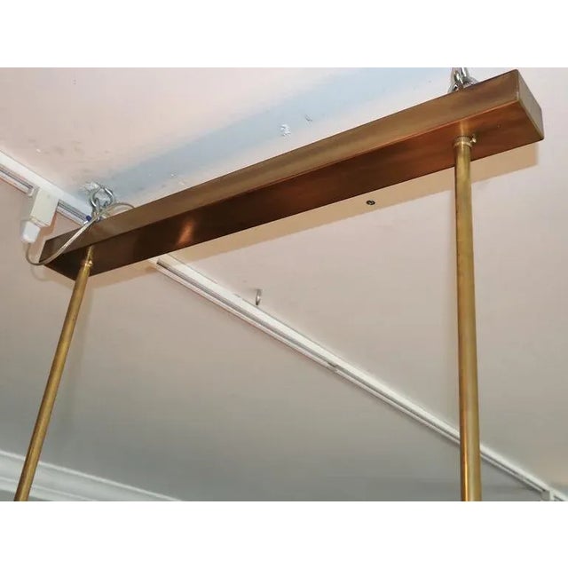 Brass 1960s Vistosi Mid-Century Modern Chandelier For Sale - Image 8 of 9