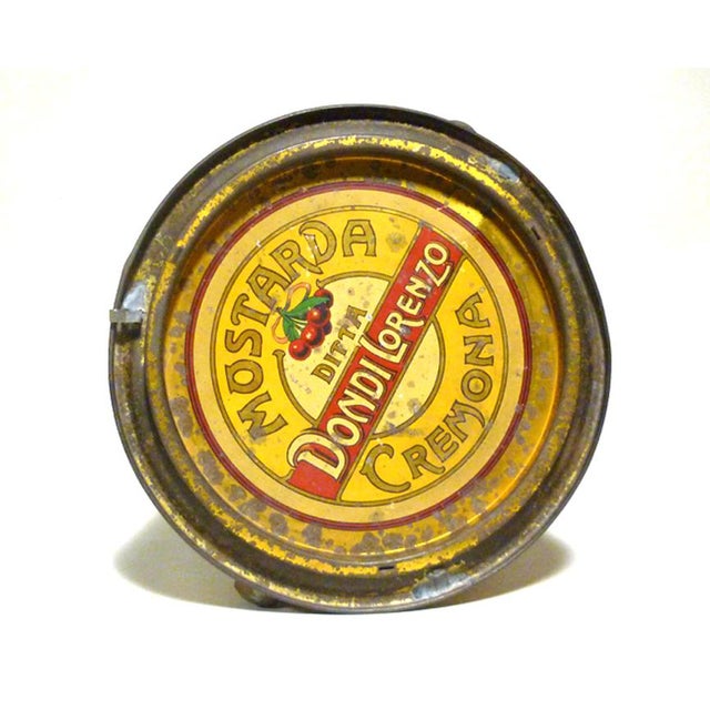 Italian Tin Mustard Box by Dondi Lorenzo, 1930s For Sale - Image 4 of 13