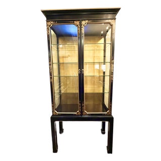 Vintage Chinoiserie China Cabinet For Sale