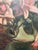 Pink Roses, Antique Oil on Canvas For Sale - Image 4 of 13
