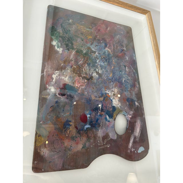 Late 20th Century Paint Palette Magentas in Float White Oak Frame For Sale In Los Angeles - Image 6 of 10