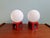 Red Ceramic Bedside Lamps with Opaline Glass Globes, 1970s, Set of 2 For Sale - Image 14 of 14