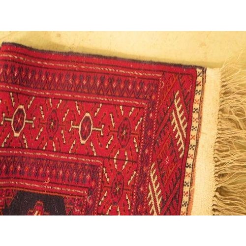 Vintage Approx: 4 X 7 Red Wool Area Rug For Sale In Philadelphia - Image 6 of 11