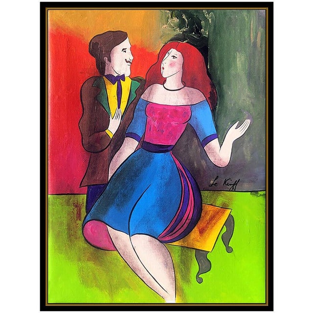 Message us to inquire about custom framing options! (Included for free with every purchase) This painting is of impressive...