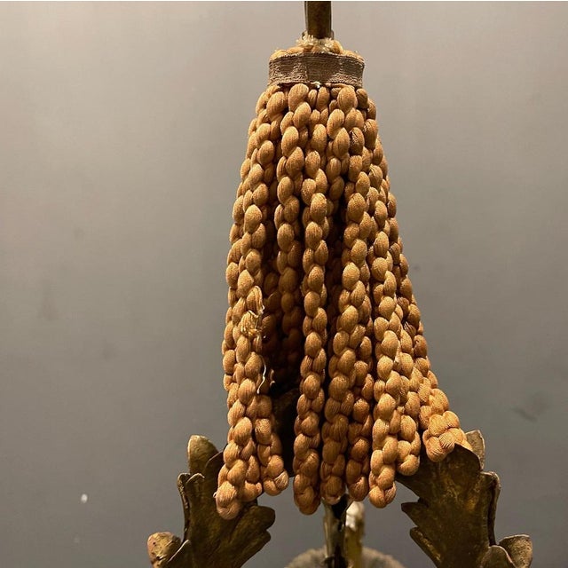 Large Vintage Italian Tole Chandelier, 1940s For Sale - Image 13 of 16