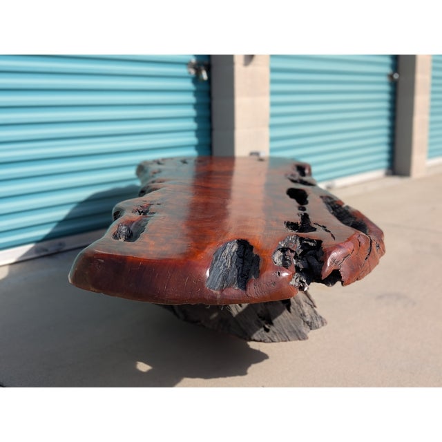 Vintage Monumental Live Edge Redwood Coffee Table, C1980s For Sale In Los Angeles - Image 6 of 18