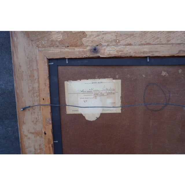 Mina Pulsifer - Anne in a Blue Dress, Oil on Masonite c.1948 For Sale - Image 4 of 8