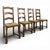 Brown Chairs with Straw Seats, Set of 4 For Sale - Image 8 of 8