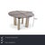 The dining table from Draenert is made from a stone slab with an extension function, which is mounted on metal legs in an...