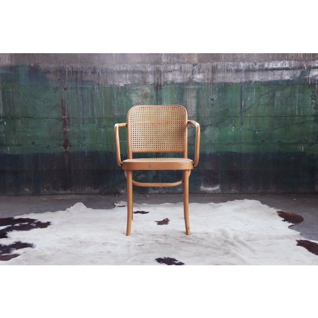 Original Vintage Josef Frank Josef Hoffmann Bentwood Beech Prague Model 811 Chair Armchair For Sale - Image 10 of 10