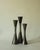 Diabolo Candlesticks in Patinated and Brushed Steel, 1970s, Set of 3 For Sale - Image 11 of 11