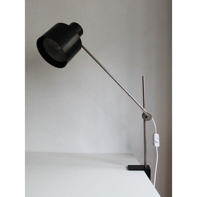 Mid-Century Modern Commissar Table Lamp by Jan Suchan Elektrosvit Nové Zámky, Former Czechoslovakia, 1968 For Sale - Image 3 of 15