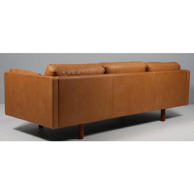 Animal Skin Model 220 Black Leather Three-Seat Sofa by Erik Jørgensen For Sale - Image 7 of 8