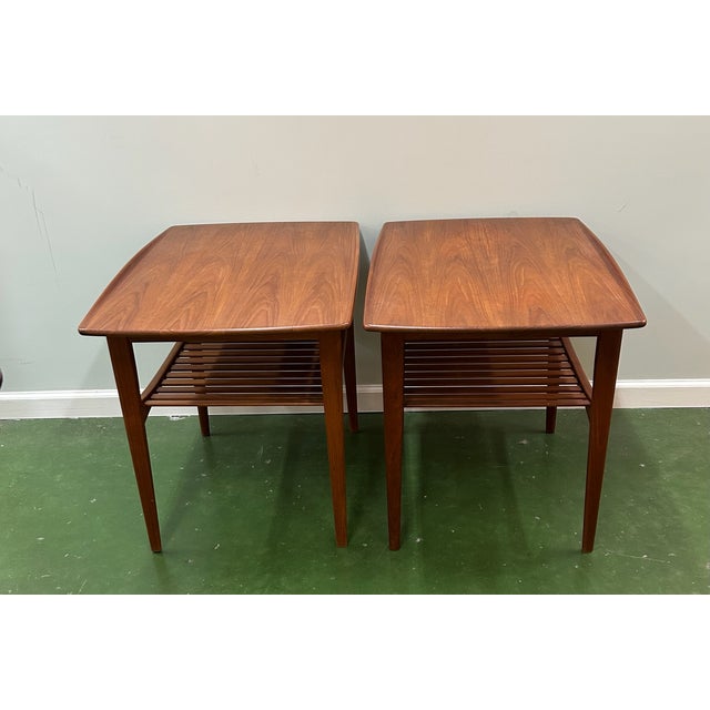 Wood 1960s Pair of Danish Modern Tove Edvard Kindt Larsen Teak End Tables For Sale - Image 7 of 9