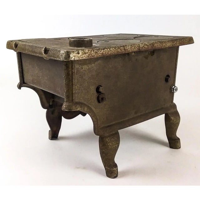 Miniature Crescent Cast Iron Stove Replica For Sale - Image 11 of 13