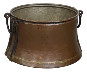 Large Copper Firewood Container