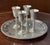 Silver-Plated Drinks Gallery Tray with Goblets, Set of 5 For Sale - Image 4 of 4