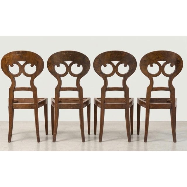 Biedermeier Early 19th Century Set of 4 Viennese Biedermeier Side Chairs For Sale - Image 3 of 5