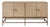 Matthew Izzo Home Ariel Cerused Oak Four Door Buffet With Brass Metal Base and Acrylic/Brass Hardware For Sale