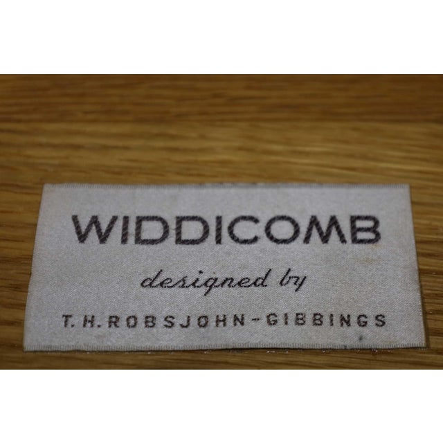 Mid 20th Century Mid 20th Century T.H. Robsjohn-Gibbings Rare Sideboard or Cabinet in Walnut, Rattan, and Brass For Sale - Image 5 of 12