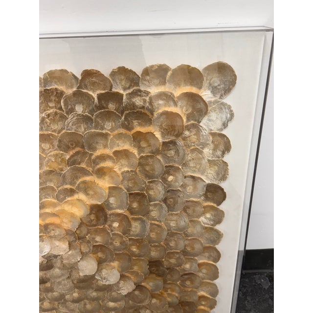 Ivory Restoration Hardware Capiz Shell Art Panel For Sale - Image 8 of 12