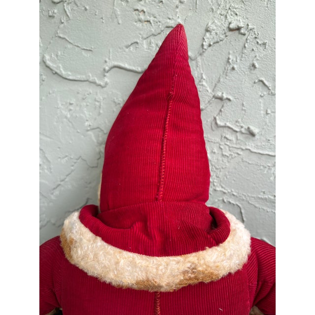 Red Vintage Folk Art Santa Claus Figure With Coca-Cola Bottle – 20” Christmas Display For Sale - Image 8 of 11