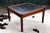 Mid-Century Modern Mid-Century Black Surface and Dark Wood Frame Coffee Table For Sale - Image 3 of 11