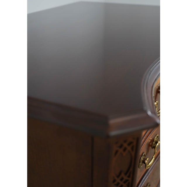 Wood Hickory Mahogany Inlaid Serpentine Curved Front Chest For Sale - Image 7 of 18