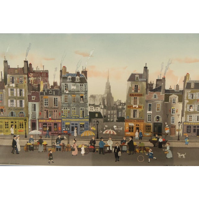 Michel Delacroix 'Marchand de Quatres Saisons' Framed Colored Lithograph For Sale - Image 9 of 12