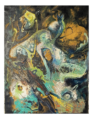 Bakhytnur Burdesbekov, Composition, 1992, Oil on Canvas