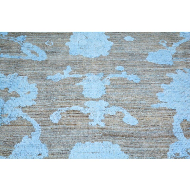 Contemporary Contemporary Oushak Hand Knotted Wool Rug, 9'10"x14' For Sale - Image 3 of 6