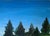 Mid-Century Modern Landscape Painting - Blue Pond For Sale - Image 3 of 7
