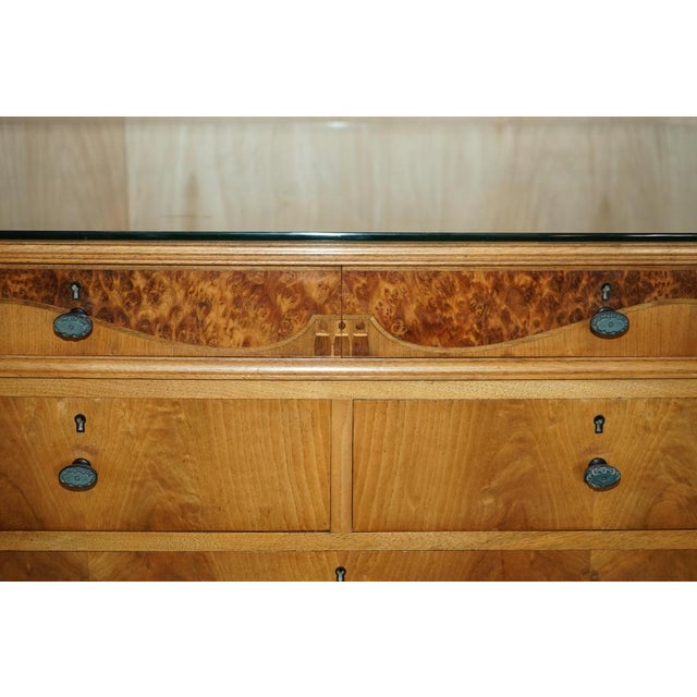 Vintage Burr Walnut Chest of Drawers from Waring & Gillow For Sale - Image 9 of 18