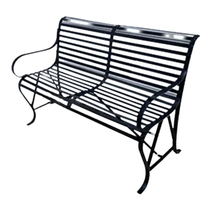Vintage Park Bench Refinished in Black