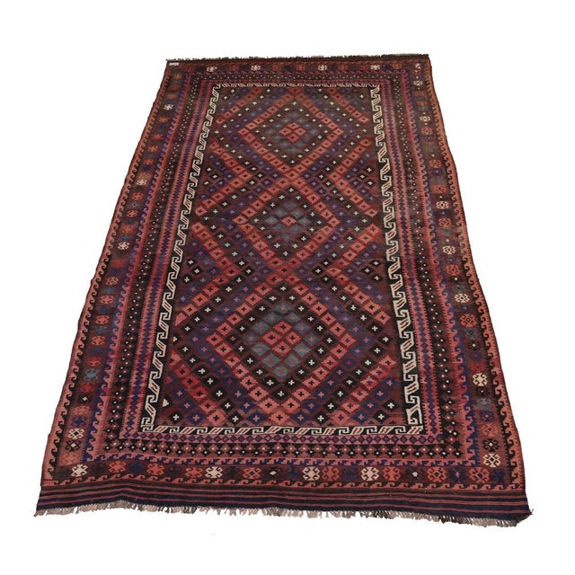 Afghan Kilim Rug, 1950s For Sale - Image 16 of 16