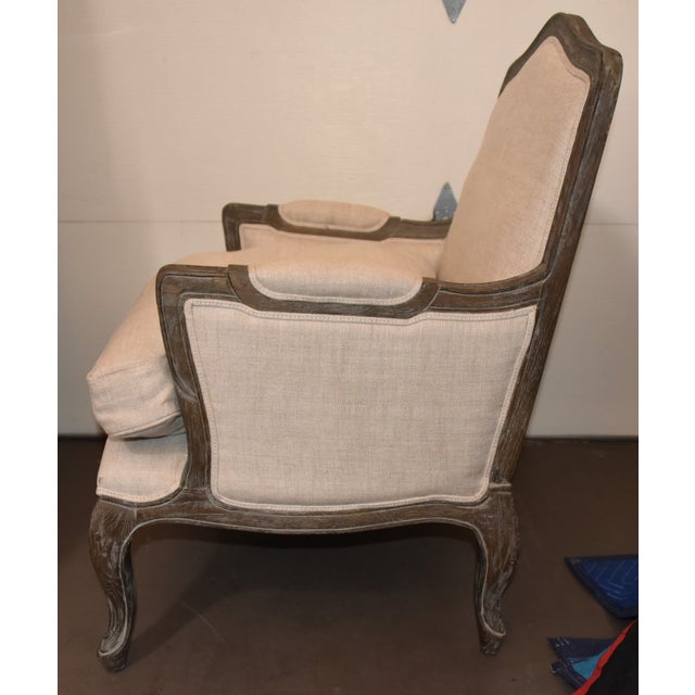 Restoration Hardware Belgian Linen & Wood Marseille Chairs A Pair Chairish