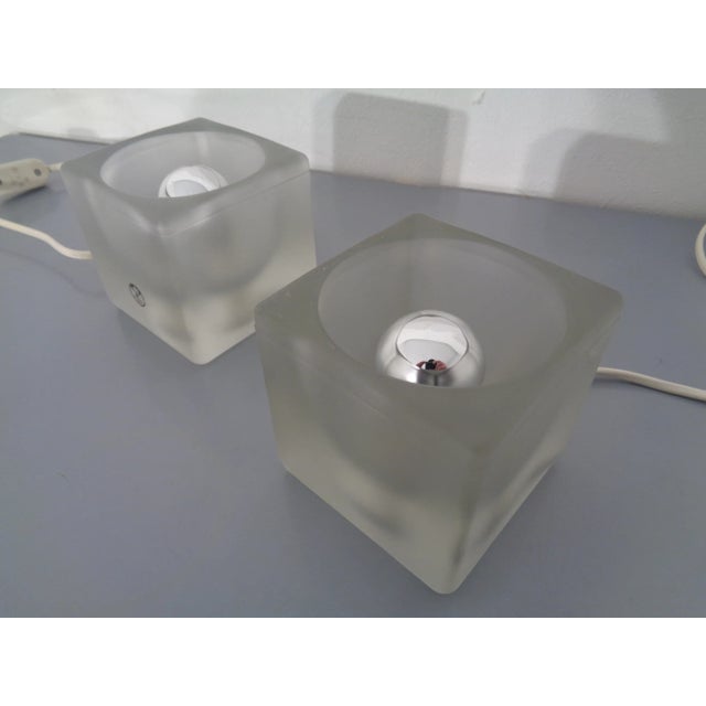 Glass Cube Lamps from Peill & Putzler, 1970s, Set of 2 For Sale - Image 10 of 17