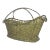 Vintage Brass Wine Bottle Holder Basket For Sale