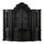 Late 20th Century Refinished Collezione Europa Breakfront China Cabinet in Black Satin For Sale