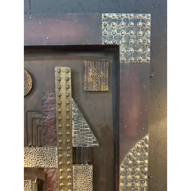 Pair of 1970s Brutalist Modern Iron Wall Hung Sculptures For Sale - Image 4 of 7