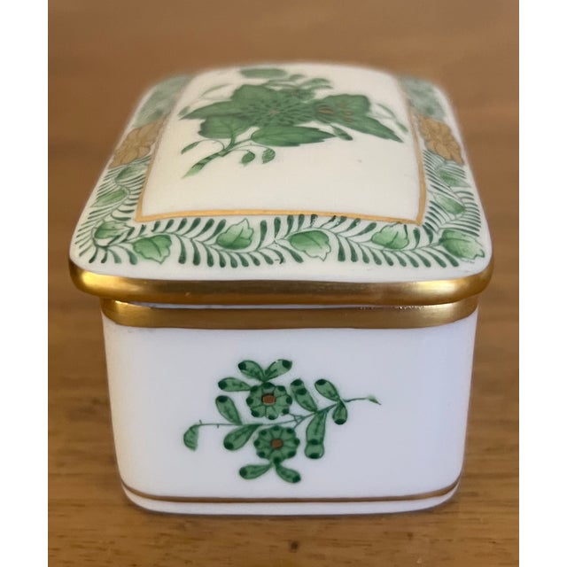 Herend Lidded Box, Hand Painted, Mid 20th Century For Sale - Image 10 of 14
