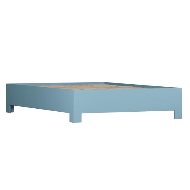 Silas Platform Bed King - Pool Blue For Sale - Image 10 of 12