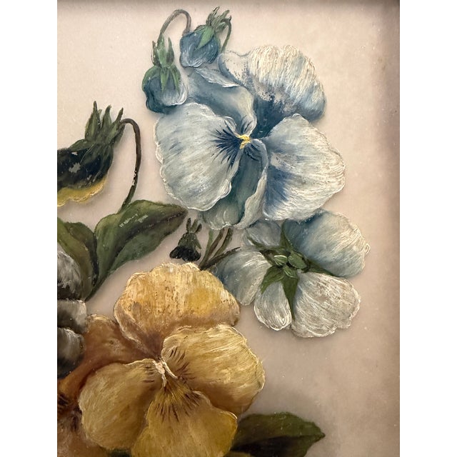 Enjoy year-round spring with the vibrant golds, blues and violets of hand-panted pansies. The artist rendered these...