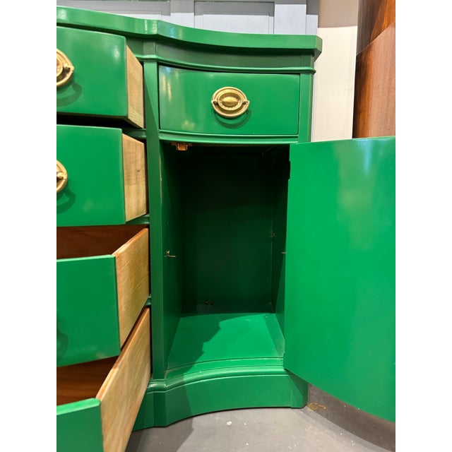 Drexel Vintage Green Lacquered Sideboard For Sale - Image 4 of 9