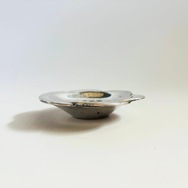 Mid-Century Modern Dansk Silver Flower Tiny Taper Candle Holder by Gunnar Cyren For Sale - Image 3 of 8