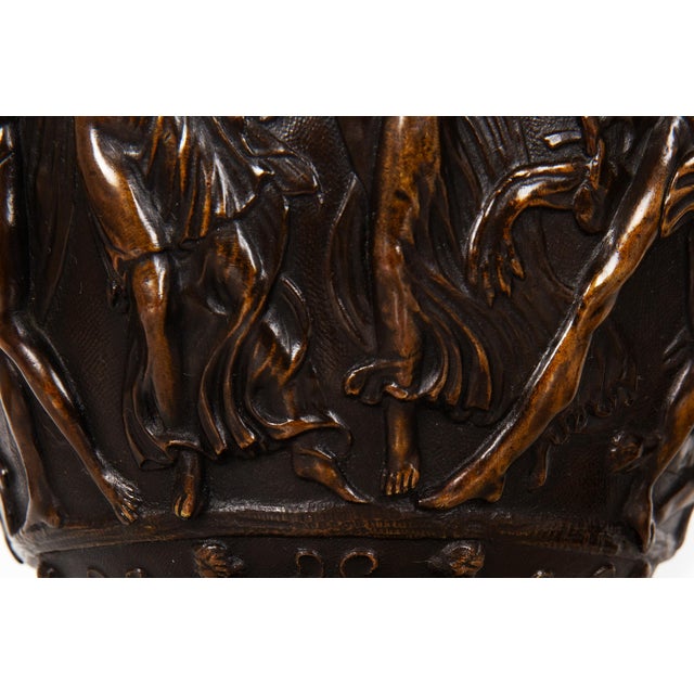 Pair of French Grand Tour Antique Bronze “Townley” Vases Urns Circa 1870 For Sale - Image 13 of 18