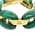 Metal Italian 18k Gold & Malachite Cabochon Link Bracelet, 1970s For Sale - Image 7 of 13