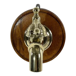 Solid Brass Spigot Mounted to a Plaque